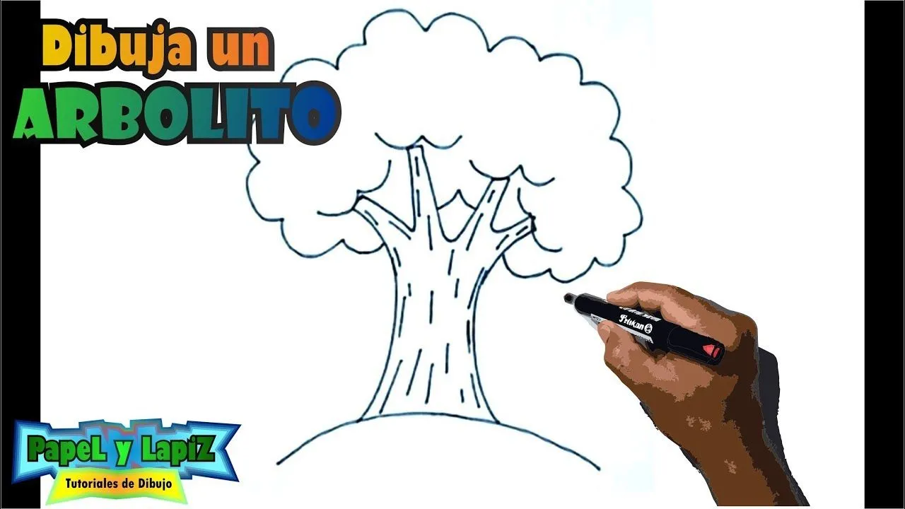 Cómo dibujar un árbol paso a paso - Tree drawing - YouTube Cómo dibujar un árbol paso a paso - Tree drawing - YouTube
