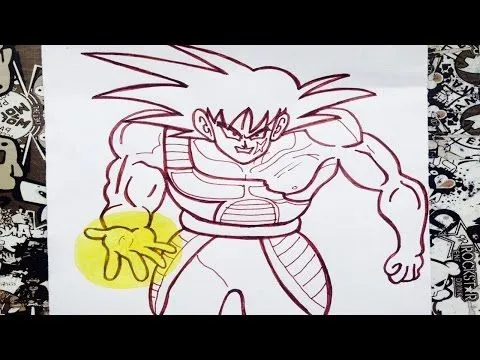 Como dibujar bardock - YouTube