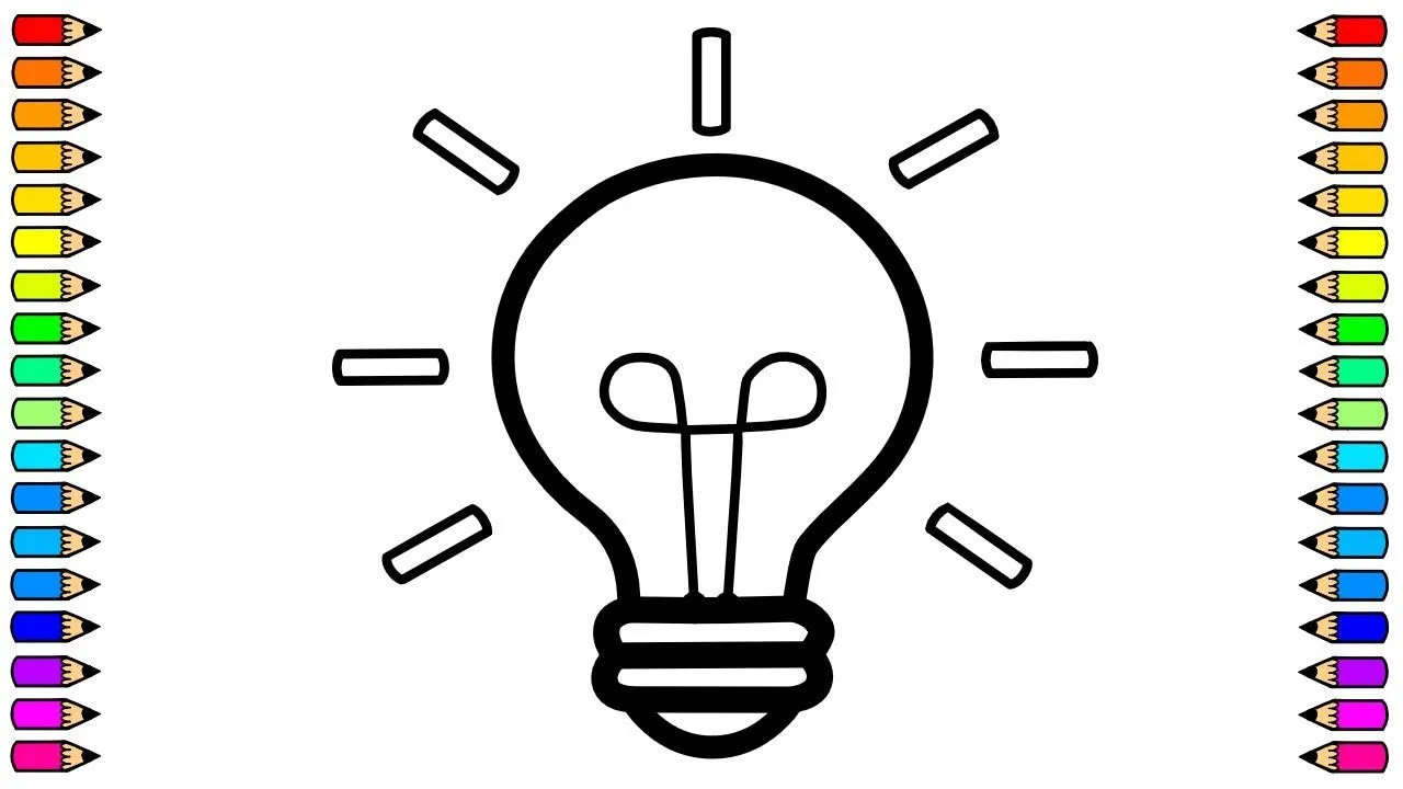 Cómo dibujar una Bombilla paso a paso / Dibujo fácil de una Bombilla de Luz / dibujos para niños - YouTube Cómo dibujar una Bombilla paso a paso / Dibujo fácil de una Bombilla de Luz / dibujos para niños - YouTube
