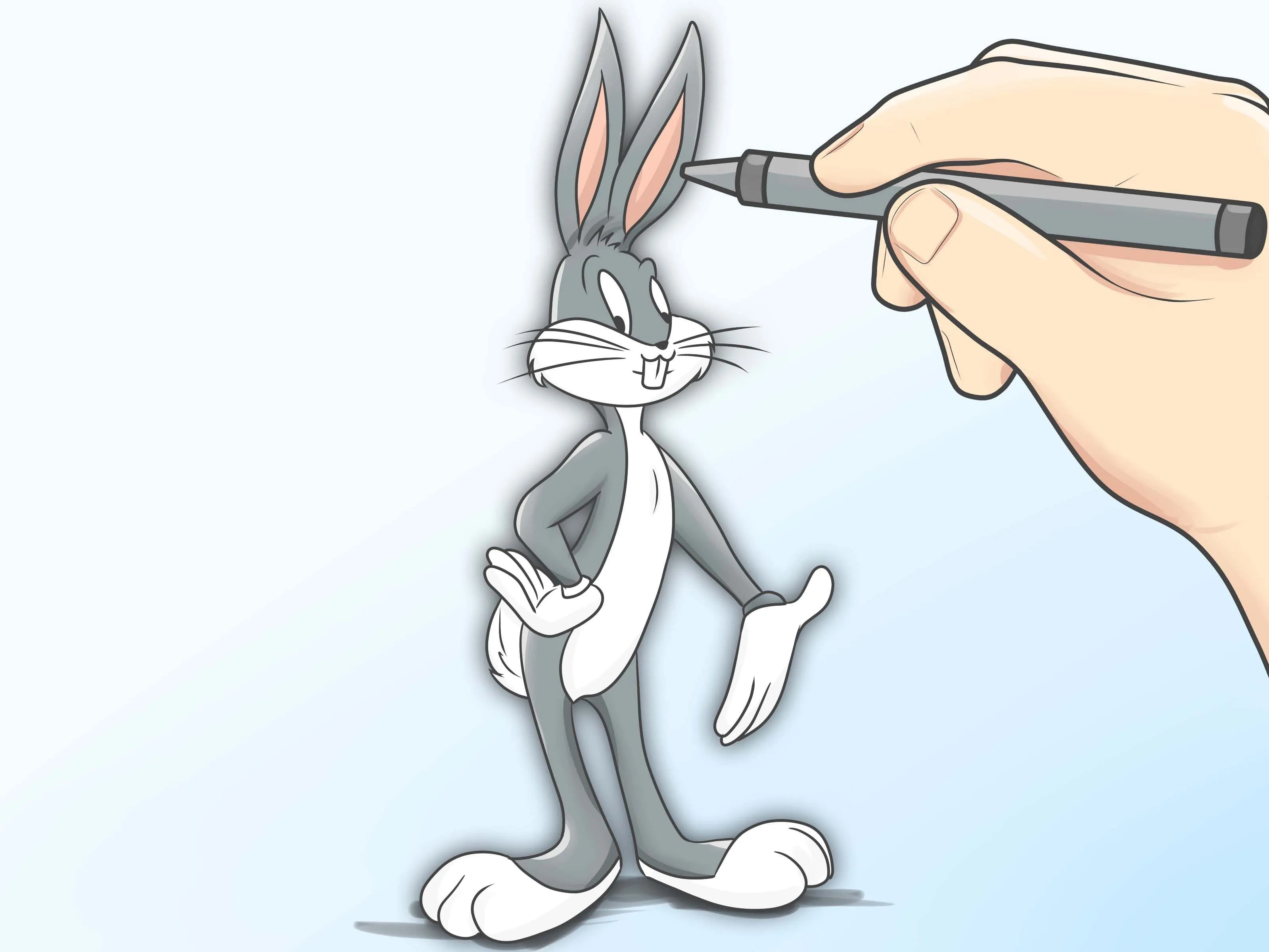 Cómo dibujar a Bugs Bunny (con imágenes) - wikiHow Cómo dibujar a Bugs Bunny (con imágenes) - wikiHow