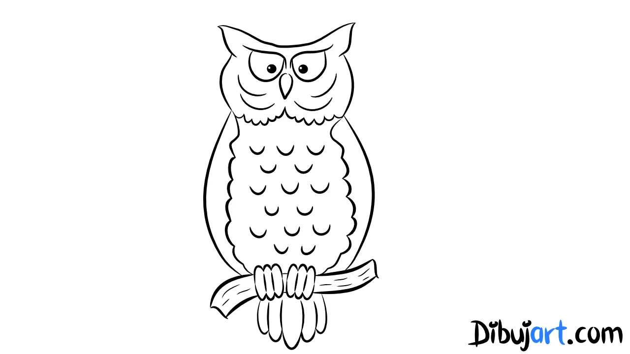 Cómo dibujar un Búho paso a paso | dibujart.com Cómo dibujar un Búho paso a paso | dibujart.com