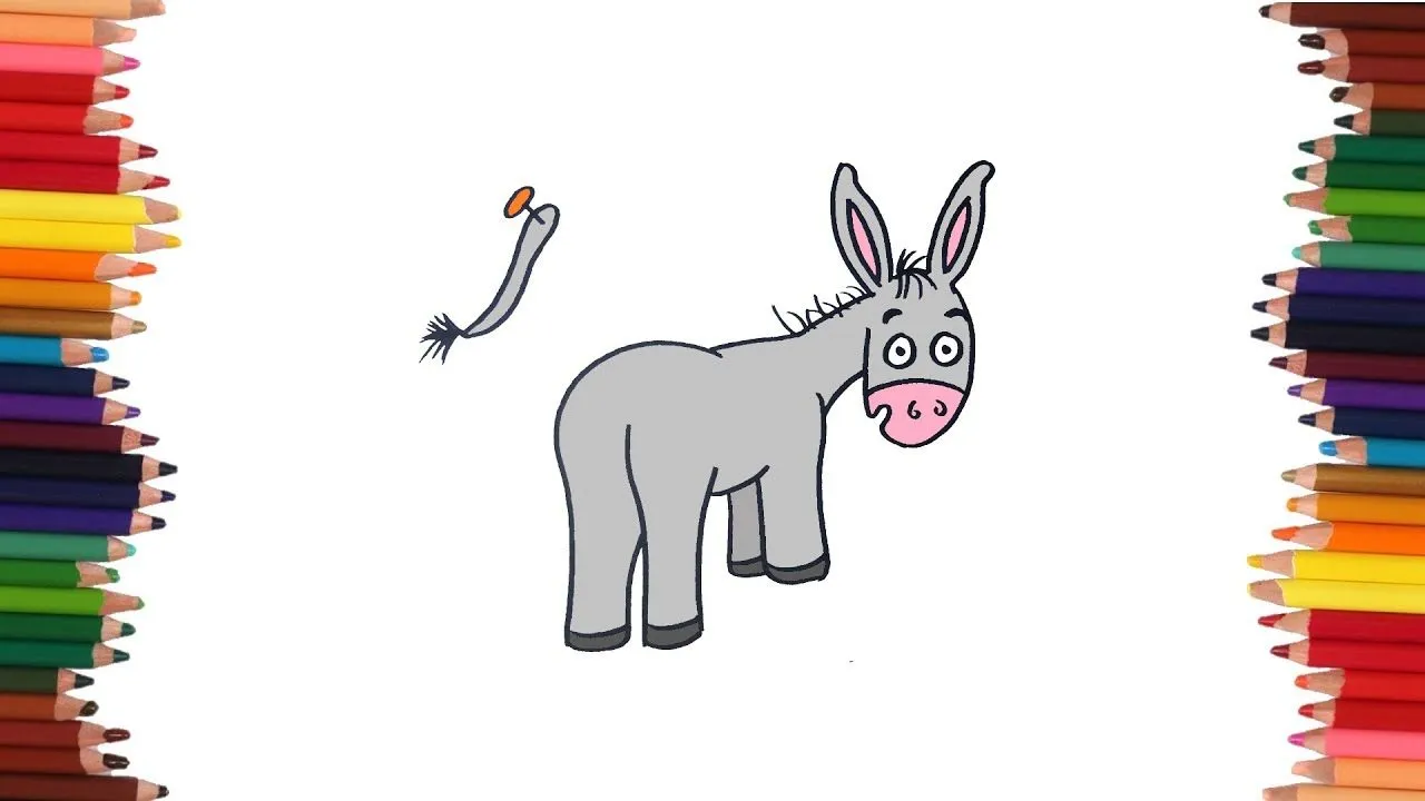 como dibujar un burro para ponerle la cola | Dibujos faciles - YouTube como dibujar un burro para ponerle la cola | Dibujos faciles - YouTube