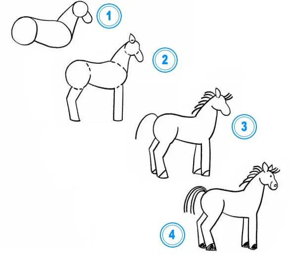 Cómo dibujar un caballo? ¿Cómo dibujar animales?. Aprender a dibujar Cómo dibujar un caballo? ¿Cómo dibujar animales?. Aprender a dibujar