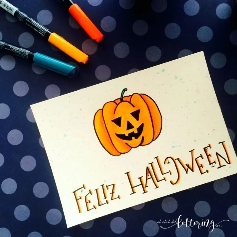 Cómo dibujar una Calabaza de Halloween (con descargable) - El Club del  Lettering