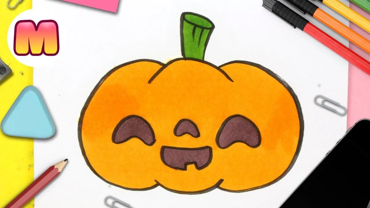COMO DIBUJAR UNA CALABAZA DE HALLOWEEN KAWAII COMO DIBUJAR UNA CALABAZA DE HALLOWEEN KAWAII