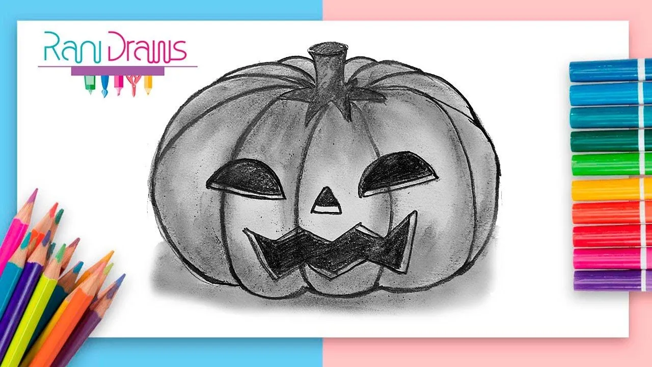 Cómo dibujar una CALABAZA con Lápiz - Paso a paso - YouTube Cómo dibujar una CALABAZA con Lápiz - Paso a paso - YouTube