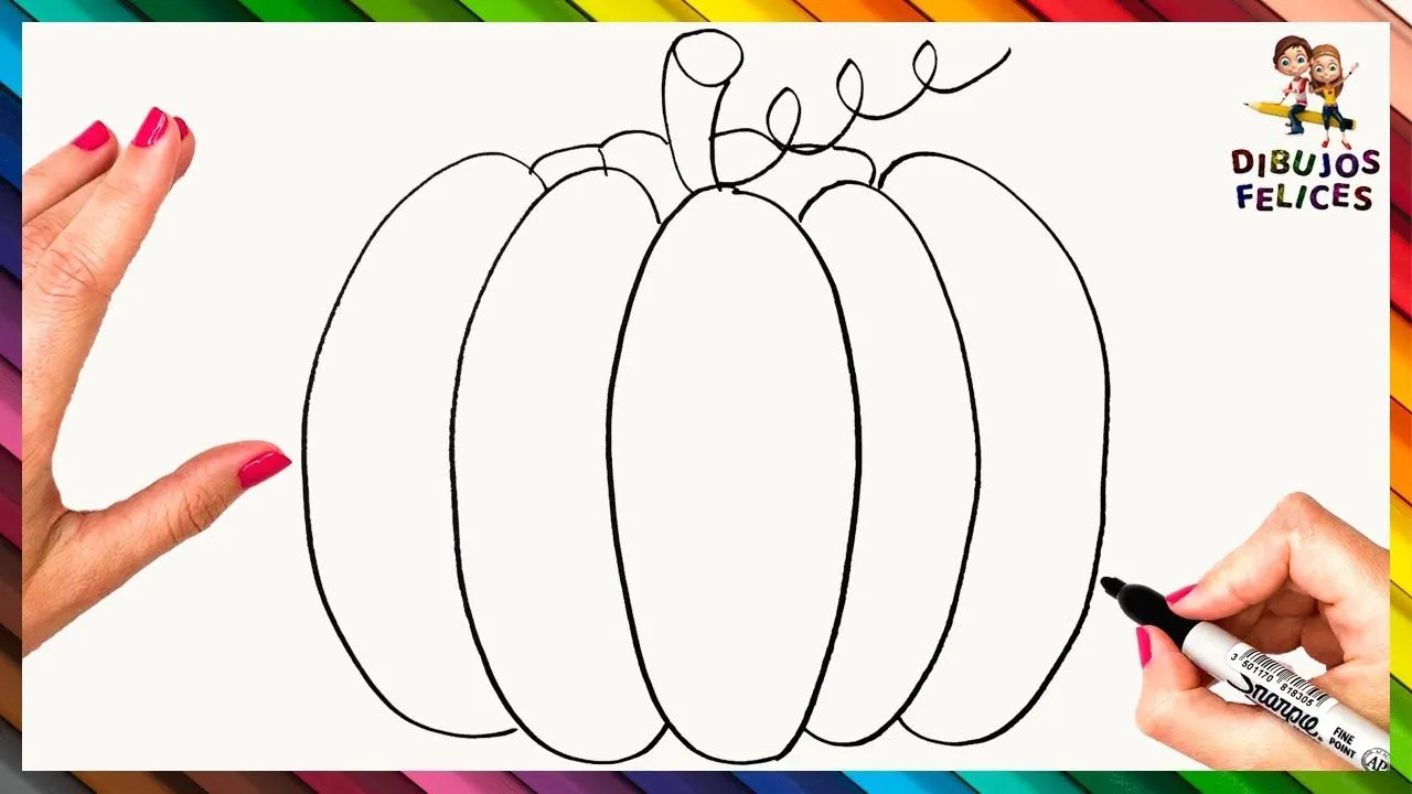 Cómo Dibujar Una Calabaza Paso A Paso 