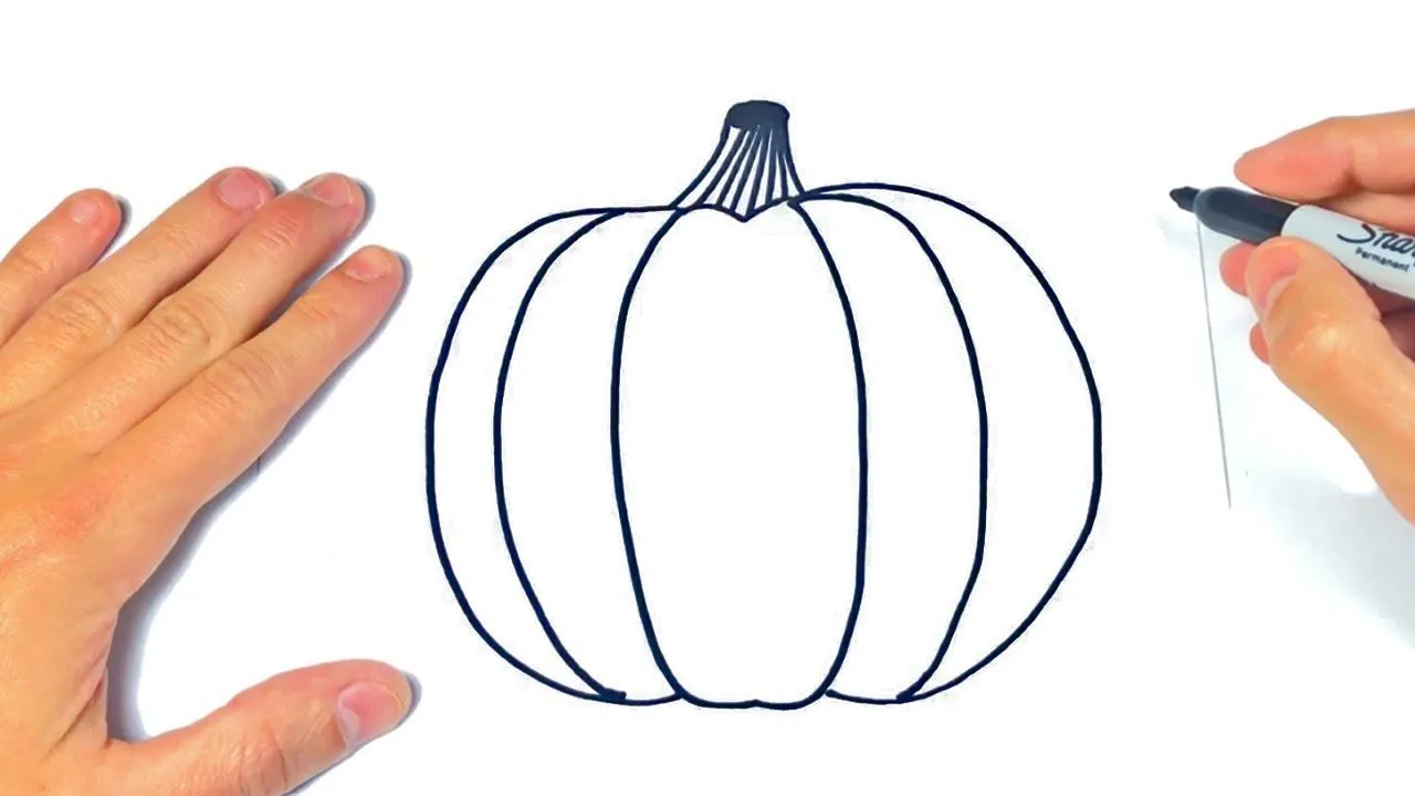 Cómo dibujar un Calabaza Paso a Paso | Dibujo de Calabaza - YouTube Cómo dibujar un Calabaza Paso a Paso | Dibujo de Calabaza - YouTube