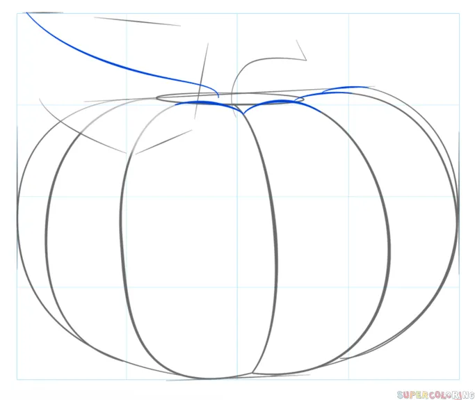 Cómo dibujar una calabaza | Tutorial de dibujo paso a paso Cómo dibujar una calabaza | Tutorial de dibujo paso a paso