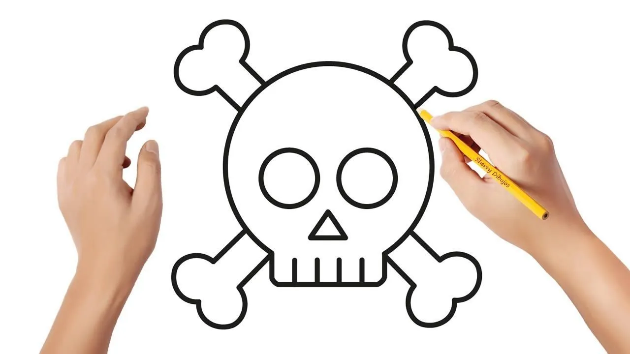 Cómo dibujar una calavera | Dibujos sencillos - YouTube Cómo dibujar una calavera | Dibujos sencillos - YouTube