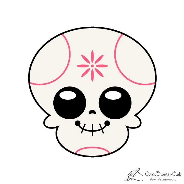 Cómo dibujar una Calavera Kawaii ✍ | COMODIBUJAR.CLUB Cómo dibujar una Calavera Kawaii ✍ | COMODIBUJAR.CLUB