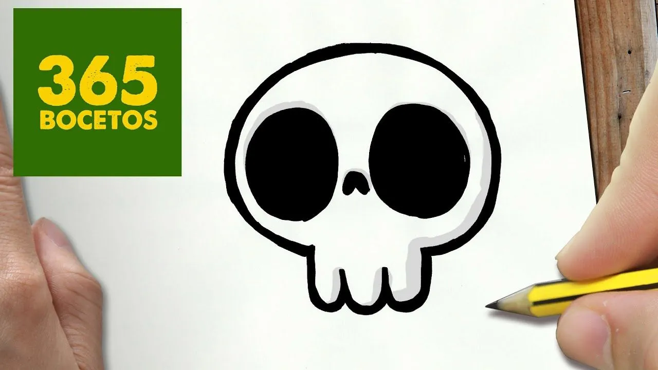 COMO DIBUJAR CALAVERA KAWAII PASO A PASO - Dibujos kawaii faciles - How to draw a SKULL - YouTube COMO DIBUJAR CALAVERA KAWAII PASO A PASO - Dibujos kawaii faciles - How to draw a SKULL - YouTube