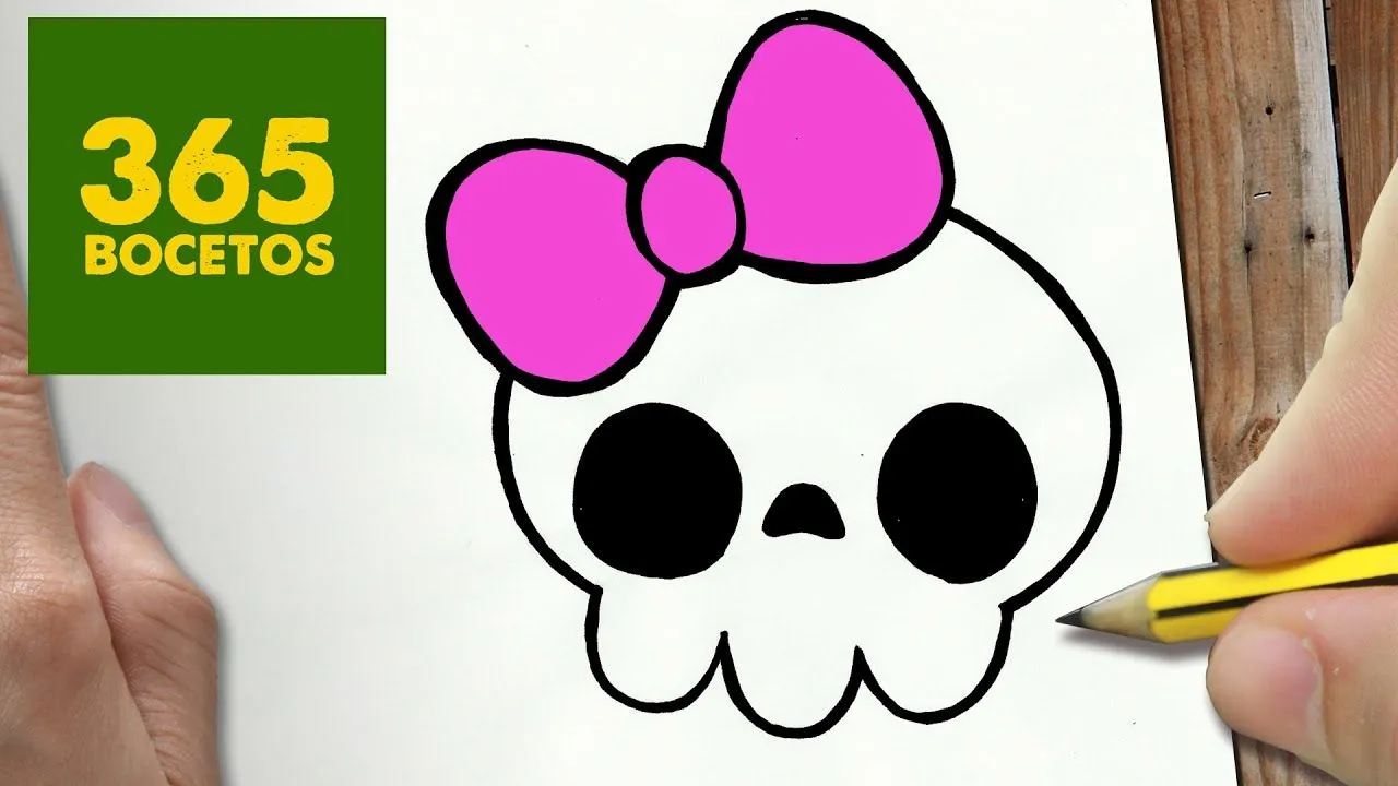 COMO DIBUJAR CALAVERA KAWAII PASO A PASO - Dibujos kawaii faciles - How to draw a Skull - YouTube COMO DIBUJAR CALAVERA KAWAII PASO A PASO - Dibujos kawaii faciles - How to draw a Skull - YouTube