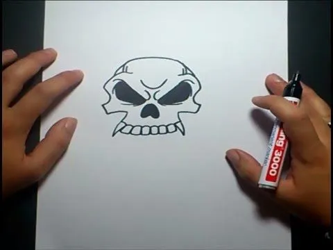 Como dibujar una calavera paso a paso 10 | How to draw a skull 10 ...