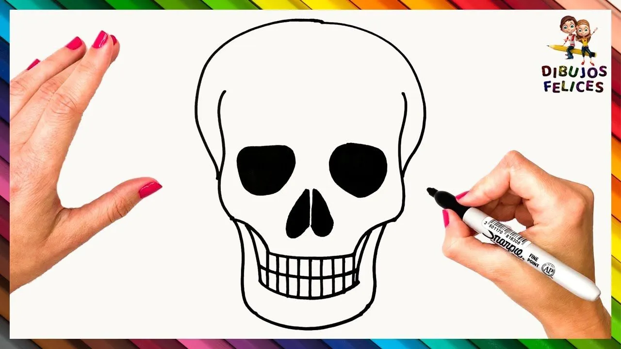 Cómo Dibujar Una Calavera Paso a Paso 