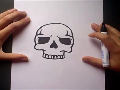 Como dibujar una calavera paso a paso 5 | How to draw a skull 5 ...