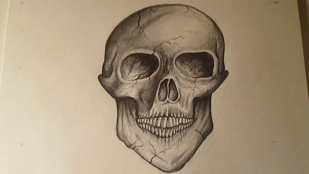 Cómo dibujar una calavera realista a lápiz paso a paso, dibujos de ...