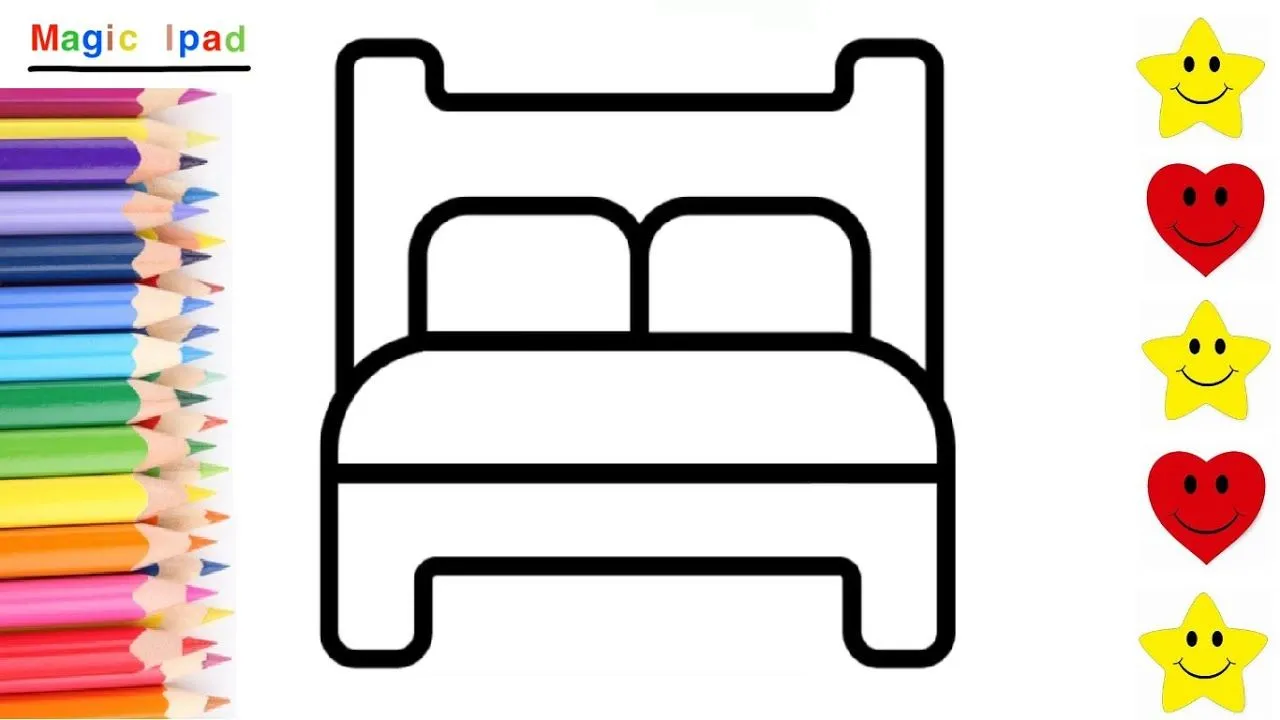 Como dibujar una CAMA GRANDE | dibujos para niños Como dibujar una CAMA GRANDE | dibujos para niños