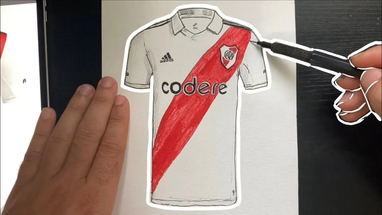 Cómo dibujar la camiseta del River Plate (nueva temporada 2023) - YouTube