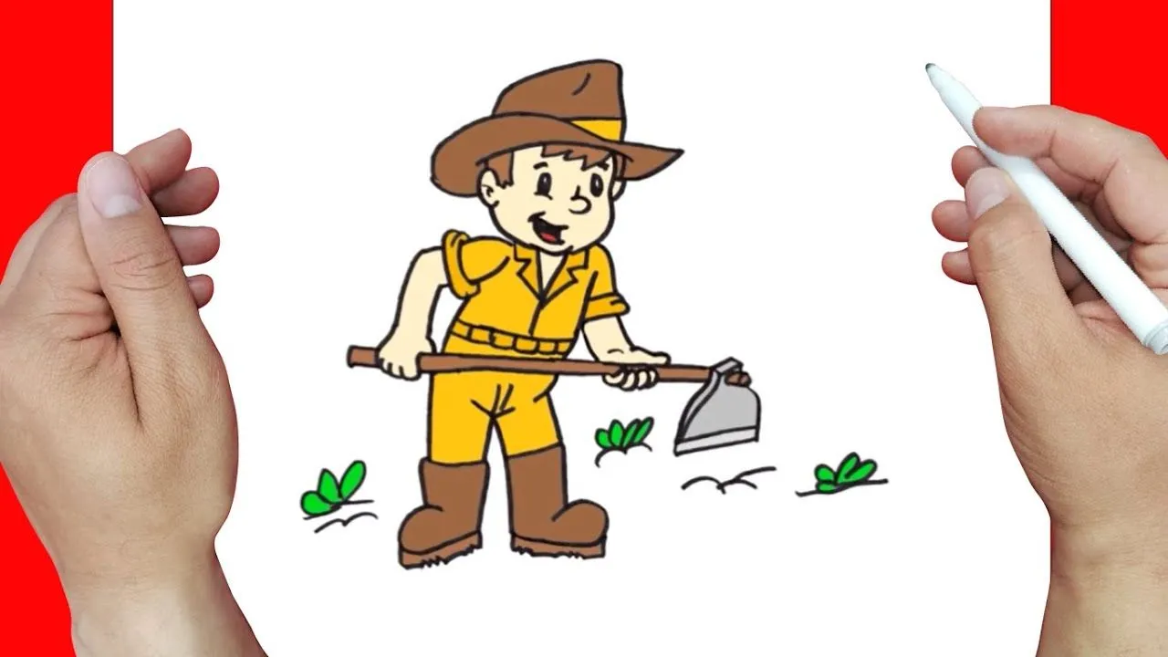 Como Dibujar un CAMPESINO para el DIA DEL TRABAJO paso a paso y muy Fácil - YouTube Como Dibujar un CAMPESINO para el DIA DEL TRABAJO paso a paso y muy Fácil - YouTube