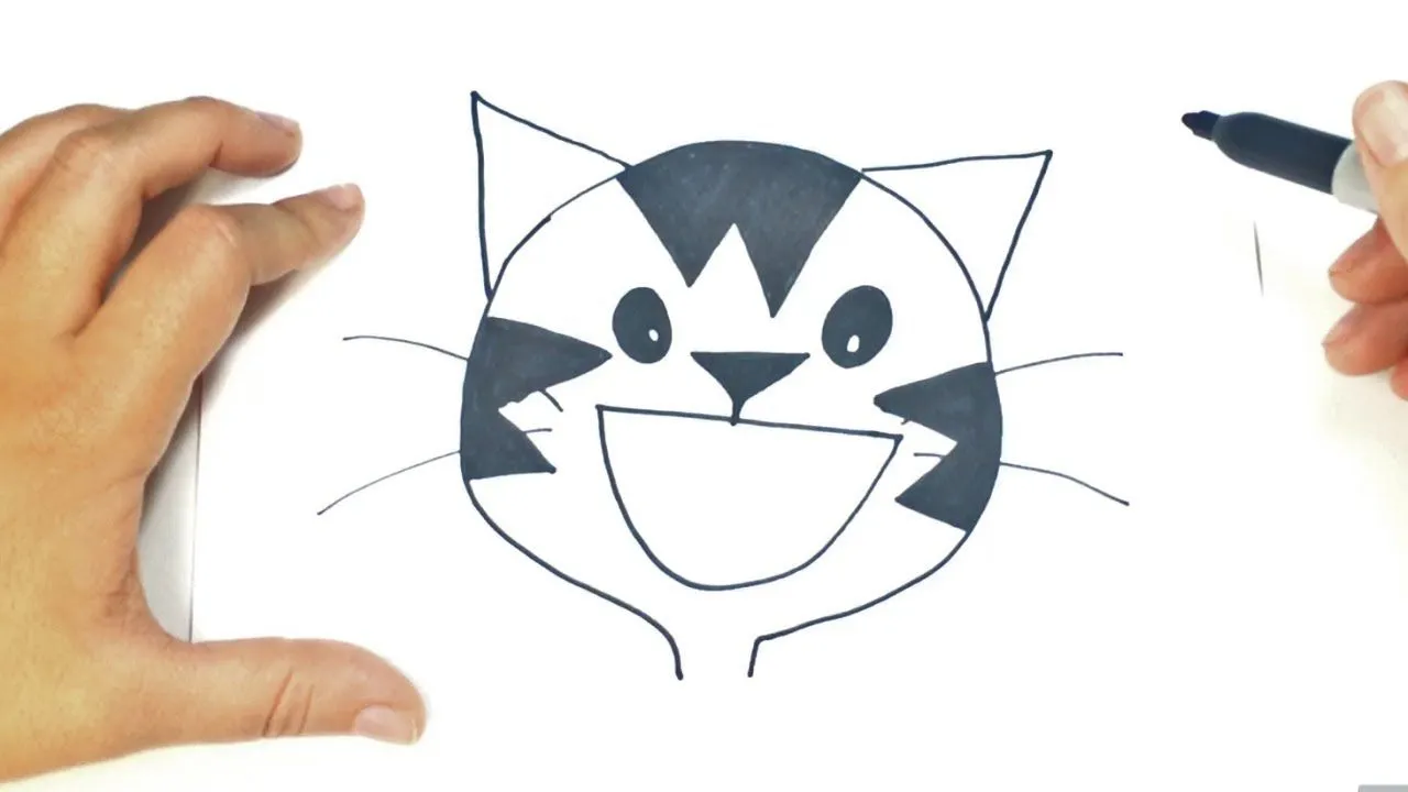 Cómo dibujar la cara de un Gato paso a paso | Dibujo fácil de la cara de un Gato - YouTube Cómo dibujar la cara de un Gato paso a paso | Dibujo fácil de la cara de un Gato - YouTube