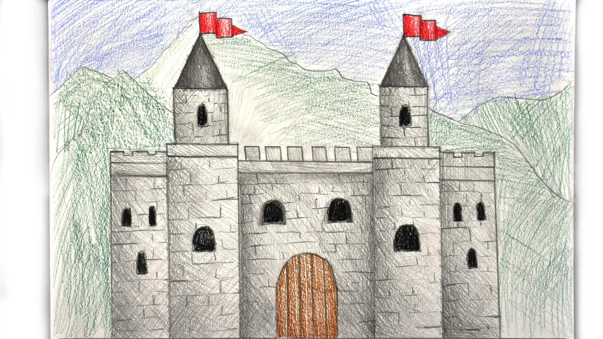 Cómo dibujar un castillo medieval (con imágenes) Cómo dibujar un castillo medieval (con imágenes)
