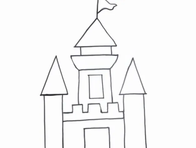 Cómo dibujar castillos fáciles para colorear con crayolas ... Cómo dibujar castillos fáciles para colorear con crayolas ...