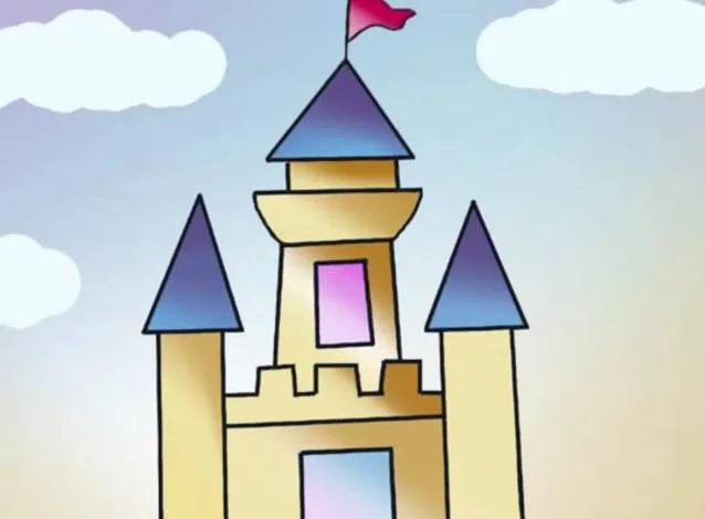 Cómo dibujar castillos fáciles para colorear con crayolas ... Cómo dibujar castillos fáciles para colorear con crayolas ...