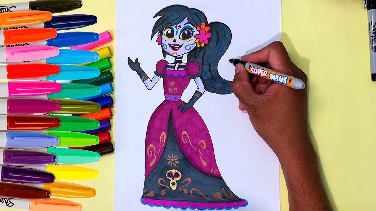 COMO DIBUJAR A CATALINA LA CATRINA (Especial Dia de Muert0s) - YouTube