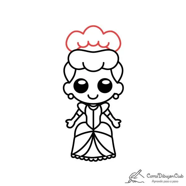 Cómo dibujar a Cenicienta Kawaii ✍ | COMODIBUJAR.CLUB Cómo dibujar a Cenicienta Kawaii ✍ | COMODIBUJAR.CLUB