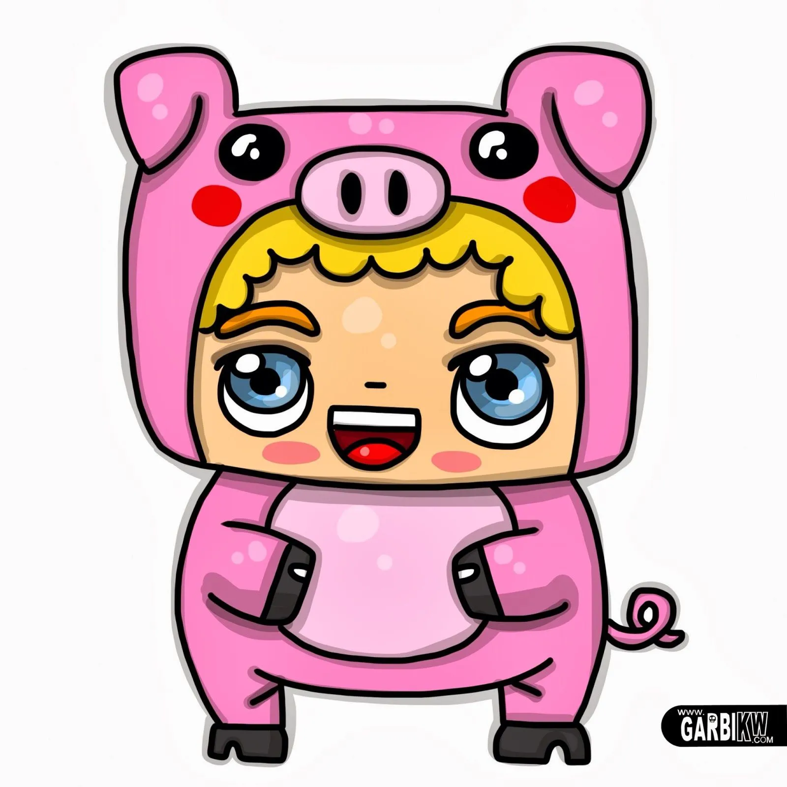 Cómo dibujar un cerdito niño - Chibi y Kawaii por Garbi KW ... Cómo dibujar un cerdito niño - Chibi y Kawaii por Garbi KW ...