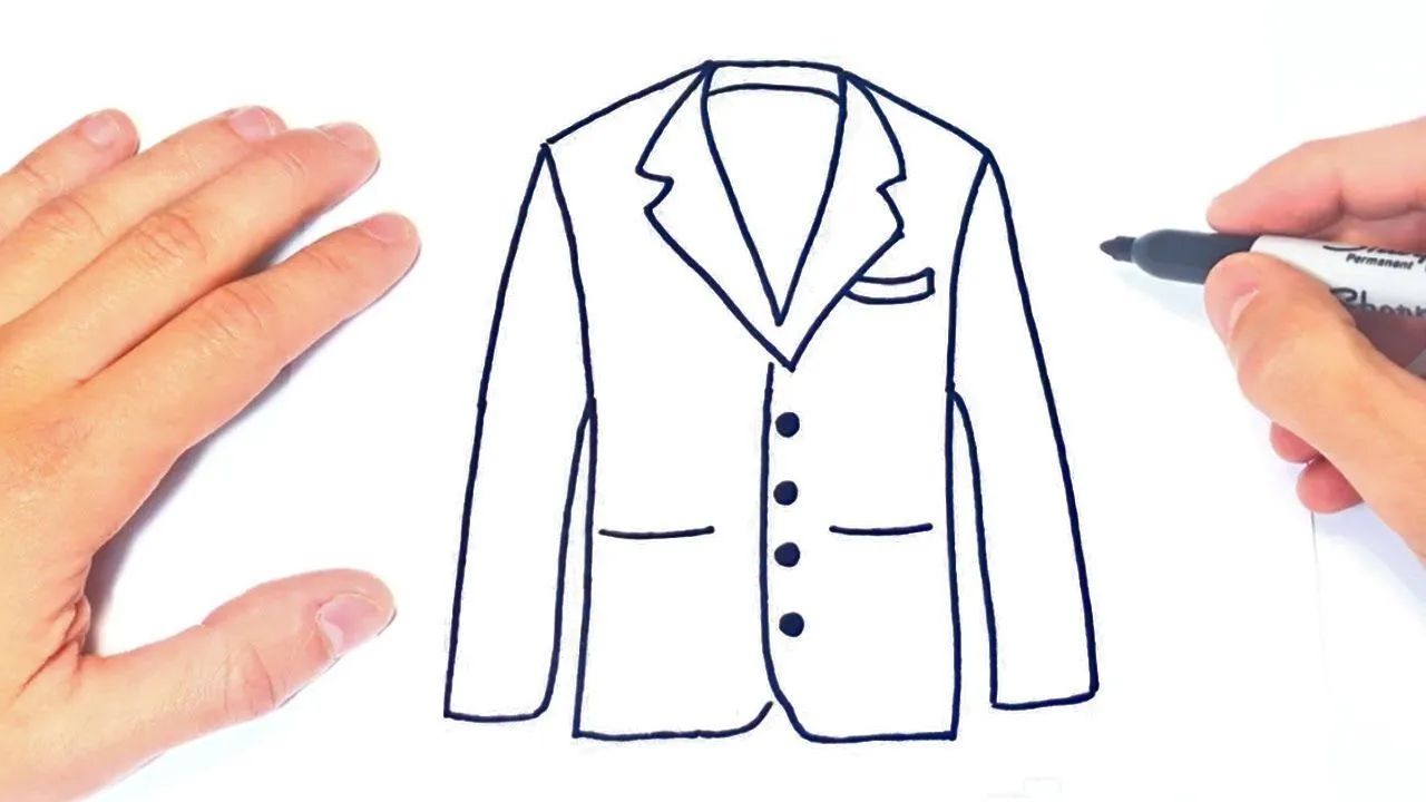 Cómo dibujar una Chaqueta Paso a Paso | Dibujo de Chaqueta - YouTube Cómo dibujar una Chaqueta Paso a Paso | Dibujo de Chaqueta - YouTube