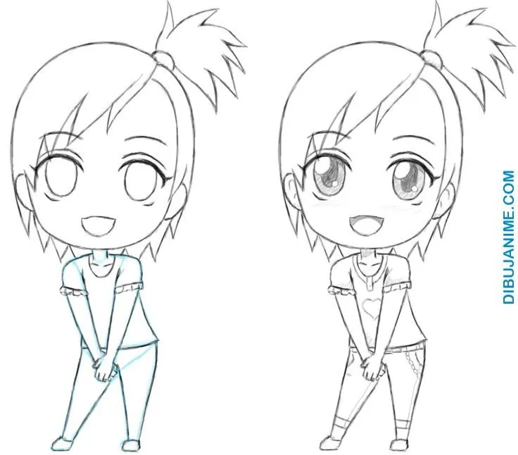 Como dibujar Chibis anime (Mujer y Hombre) Tutorial Paso a paso ... Como dibujar Chibis anime (Mujer y Hombre) Tutorial Paso a paso ...