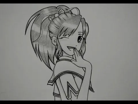 COMO DIBUJAR UNA CHICA MANGA GUIÑANDO EL OJO - YouTube