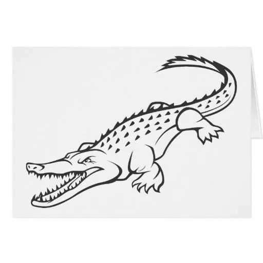 Dibujo de un cocodrilo facil - Imagui