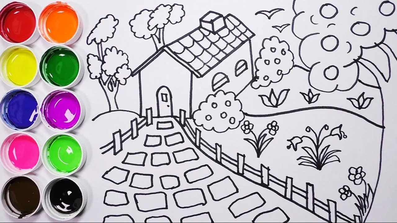 Como Dibujar Y Colorear Una Casa Con Arbol y Un Jardin - Dibujos Para Niños / Funkeep - YouTube Como Dibujar Y Colorear Una Casa Con Arbol y Un Jardin - Dibujos Para Niños / Funkeep - YouTube