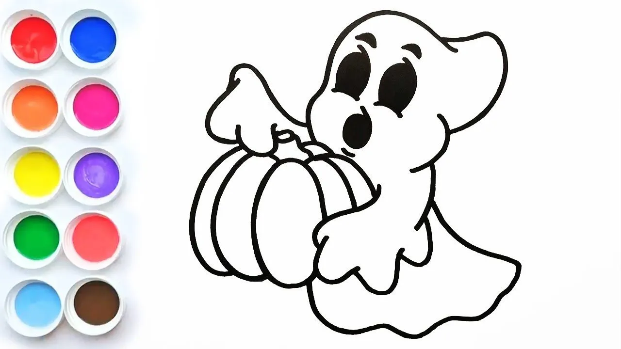 Como Dibujar y Colorear Un Fantasma - Dibujos Paso a Paso Para Niños -Learn Colors / FunKeep Art - YouTube Como Dibujar y Colorear Un Fantasma - Dibujos Paso a Paso Para Niños -Learn Colors / FunKeep Art - YouTube