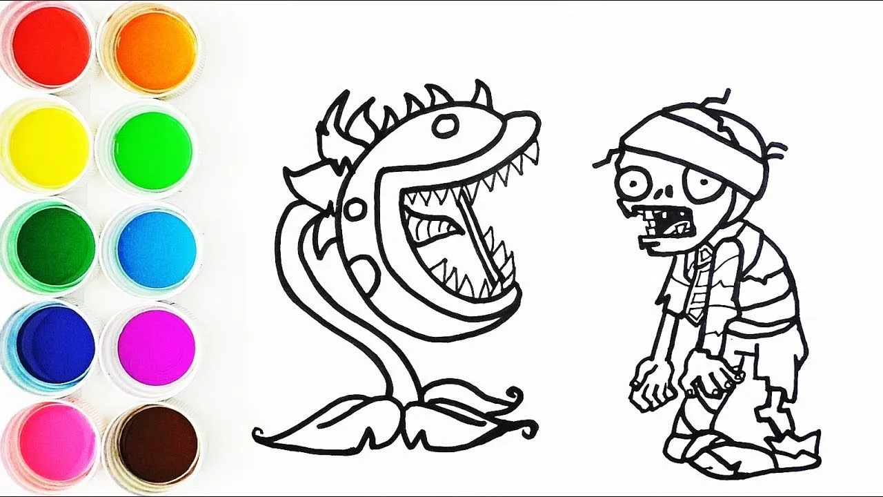 Cómo Dibujar y Colorear Planta Carnibora de Plants Vs Zombies - Learns Colors / FunKe - YouTube Cómo Dibujar y Colorear Planta Carnibora de Plants Vs Zombies - Learns Colors / FunKe - YouTube