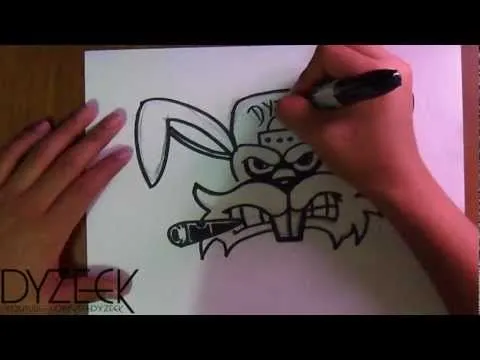 Cómo dibujar un conejo loco (Graffiti) Tributo a Cholowiz13 | ZaXx ...