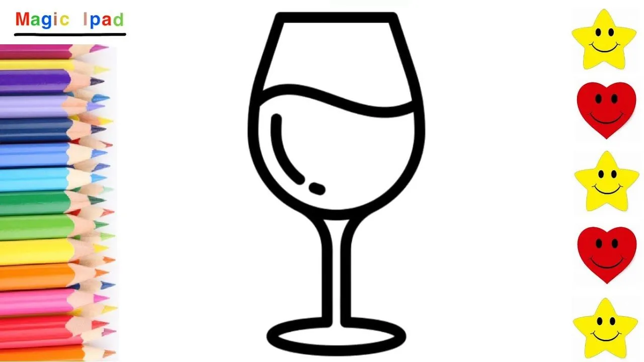 Como dibujar una COPA DE VINO | dibujos para niños Como dibujar una COPA DE VINO | dibujos para niños