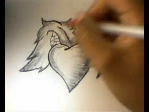 como dibujar un corazon con alas a lapicero (super facil) - YouTube como dibujar un corazon con alas a lapicero (super facil) - YouTube