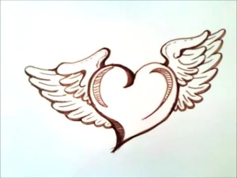 como dibujar un corazon con alas paso a paso | como dibujar un ... como dibujar un corazon con alas paso a paso | como dibujar un ...