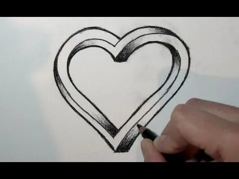 Cómo dibujar un corazón imposible en 3D - Dibujos para Pintar ... Cómo dibujar un corazón imposible en 3D - Dibujos para Pintar ...