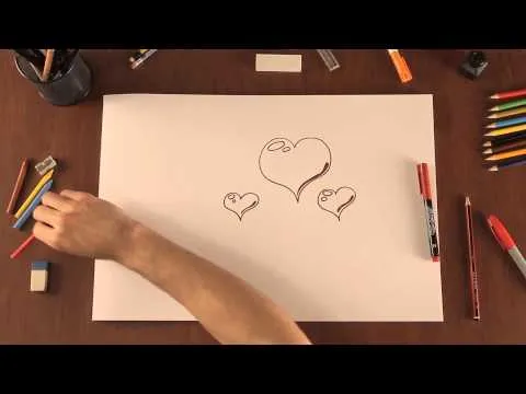 Cómo dibujar corazones : Tips de dibujo - YouTube Cómo dibujar corazones : Tips de dibujo - YouTube