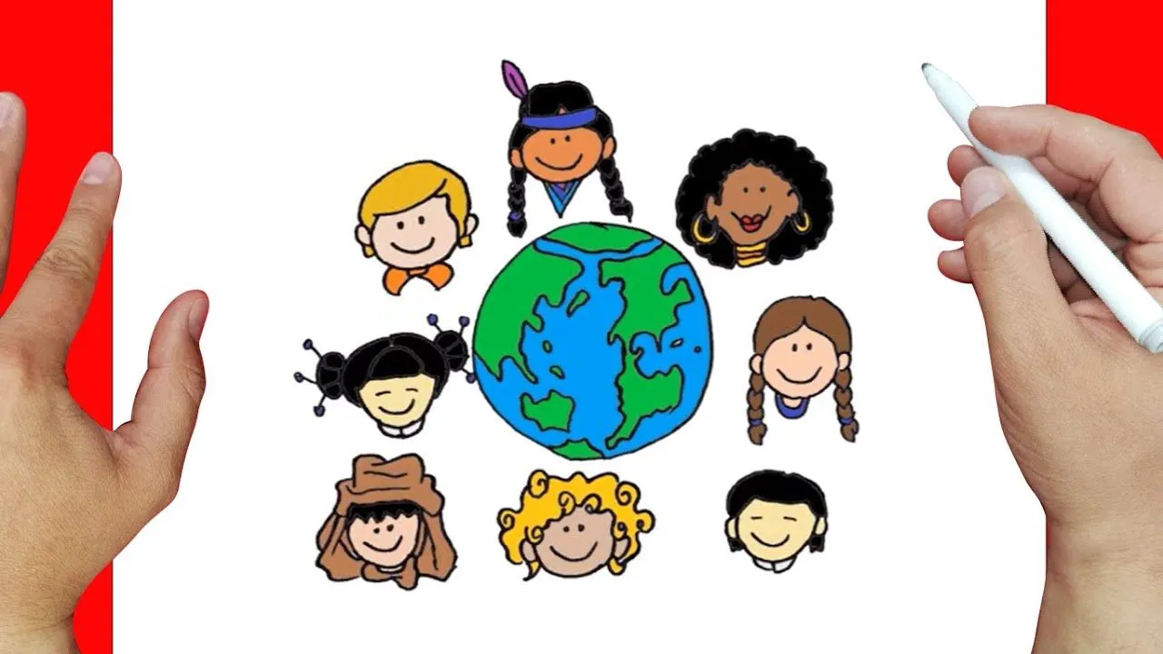 Como dibujar a LAS CULTURAS DEL MUNDO paso a paso y MUY FACIL - Dibujos para Colorear - YouTube Como dibujar a LAS CULTURAS DEL MUNDO paso a paso y MUY FACIL - Dibujos para Colorear - YouTube