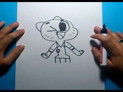 Como dibujar a Darwin paso a paso - El asombroso mundo de Gumball ...