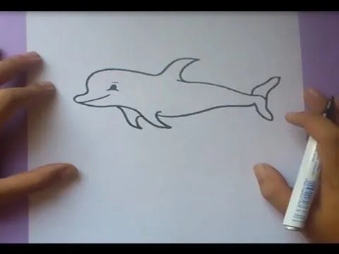 Como dibujar un delfin paso a paso | How to draw a dolphin - YouTube