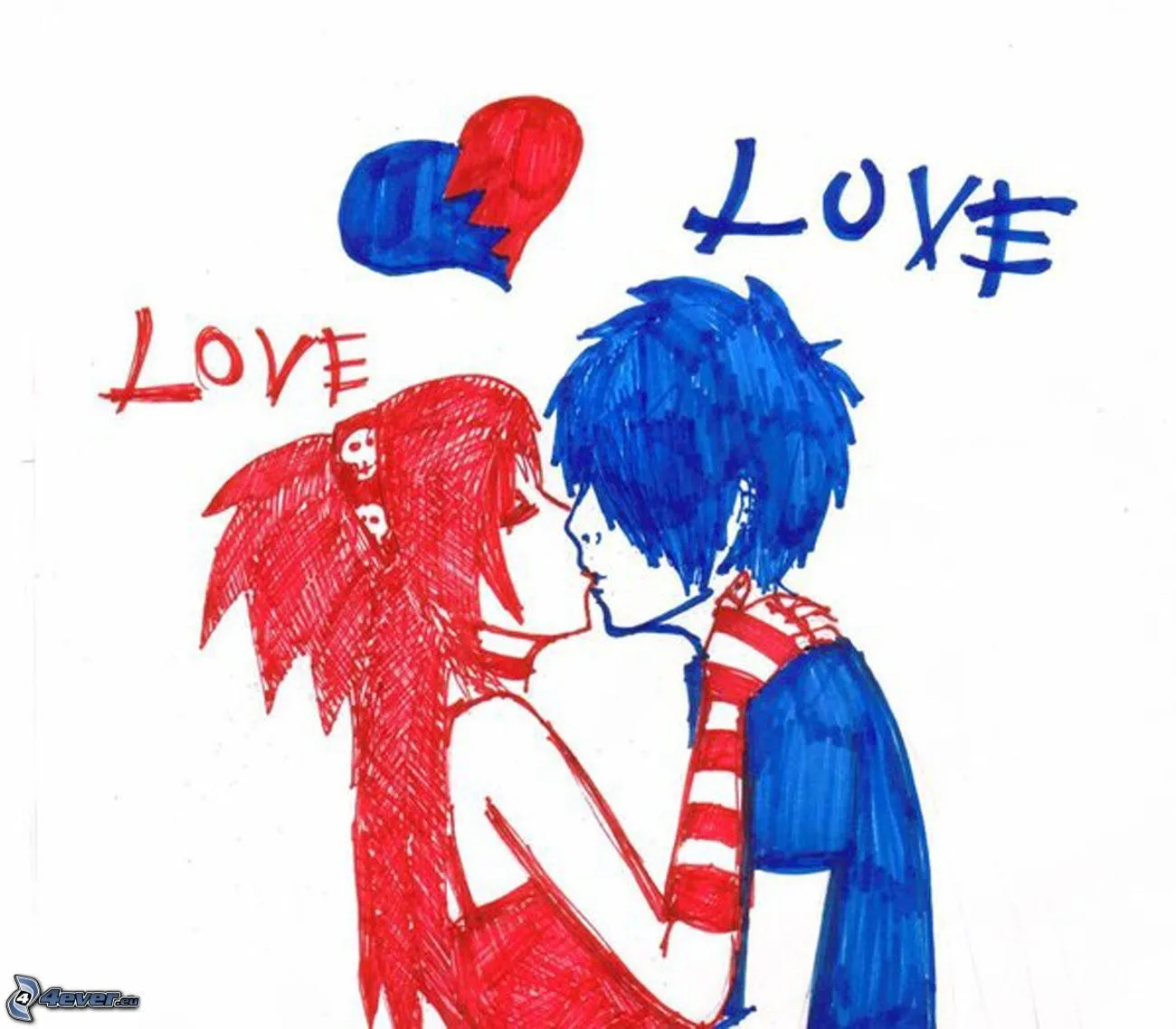 Dibujos Animados De Amor Emo