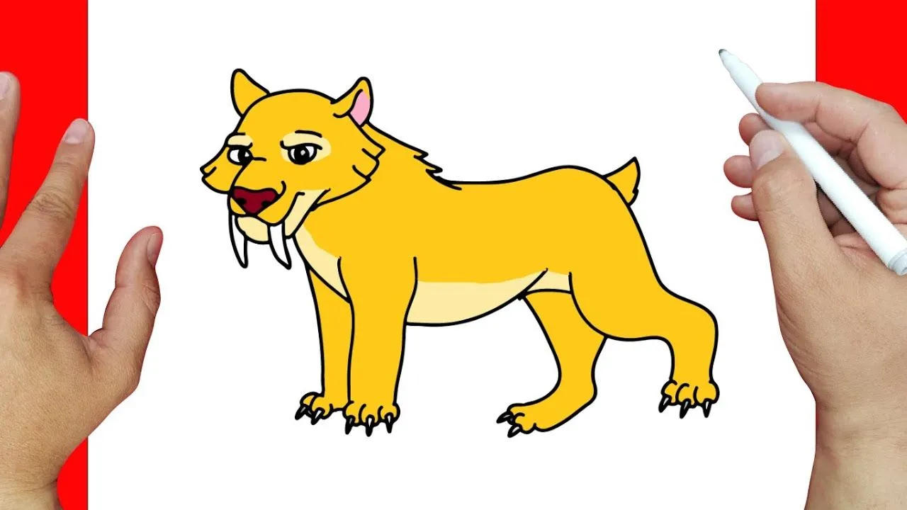 Como dibujar un dientes de sable | Cómo dibujar Animales para niños - YouTube Como dibujar un dientes de sable | Cómo dibujar Animales para niños - YouTube