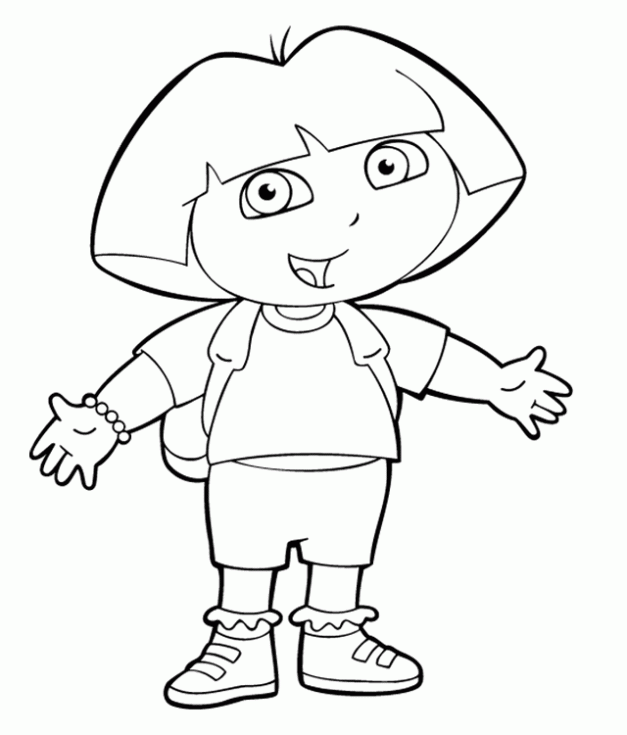 Dibujo de Dora la Exploradora para colorear. Dibujos infantiles de ... Dibujo de Dora la Exploradora para colorear. Dibujos infantiles de ...
